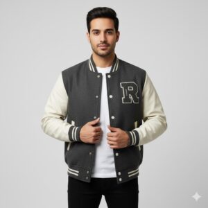 Men's Wool-Blend Letterman Jacket