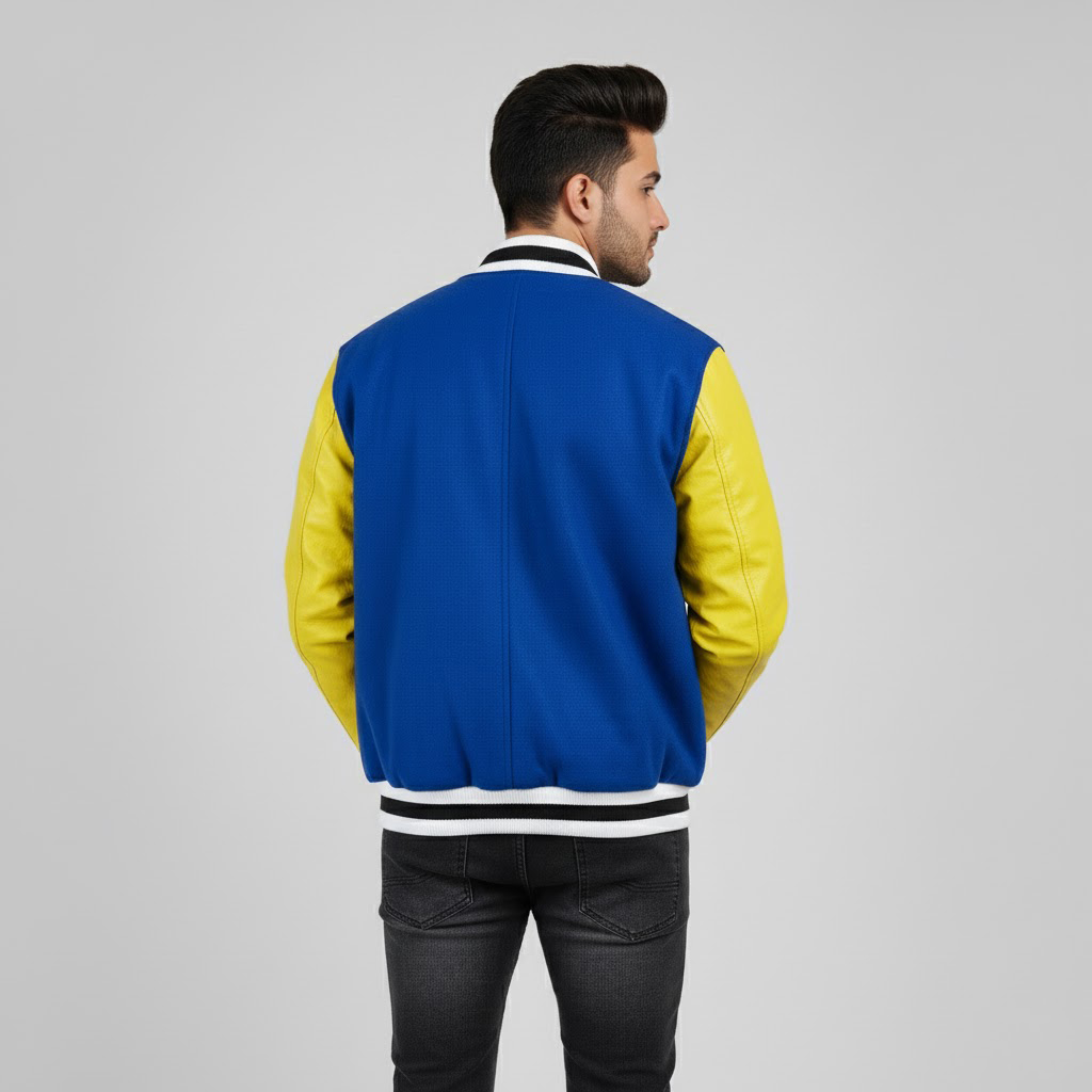 Men's Wool-Blend Letterman Jacket - Image 2