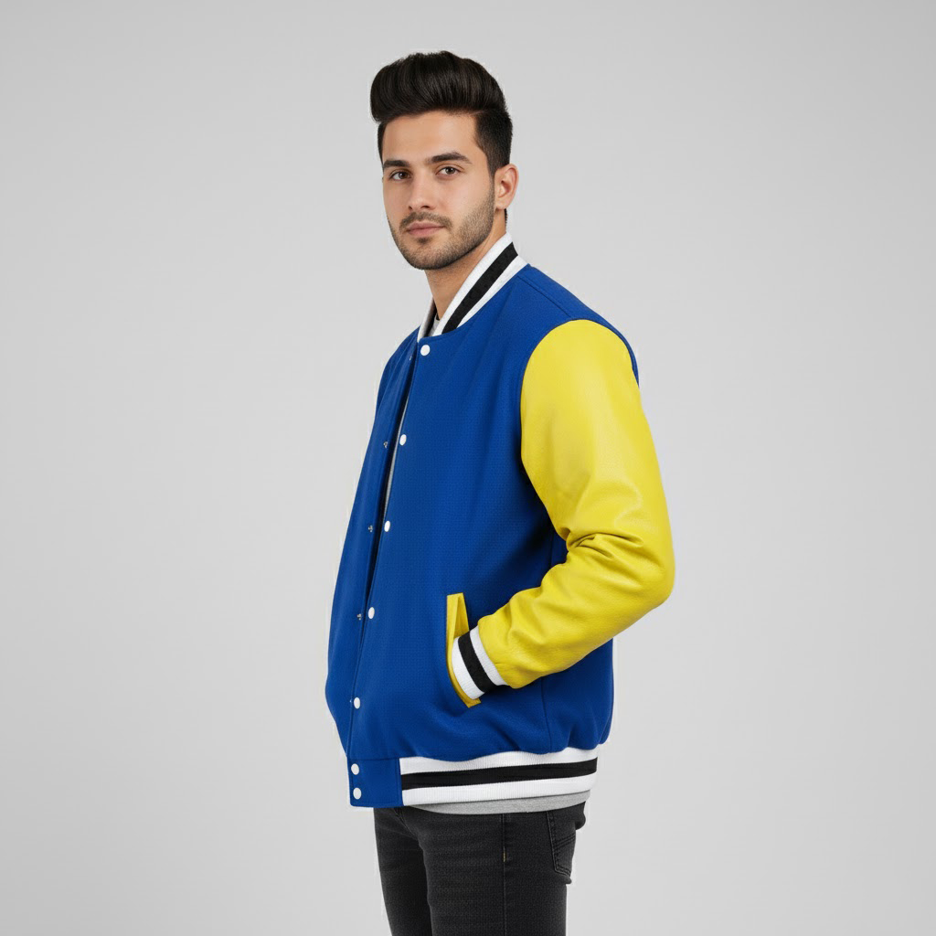 Men's Wool-Blend Letterman Jacket - Image 3