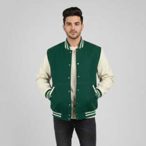 Men's Wool-Blend Letterman Jacket