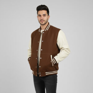 Men's Wool-Blend Letterman Jacket