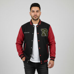 Men's Wool-Blend Letterman Jacket