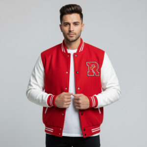 Men's Wool-Blend Letterman Jacket