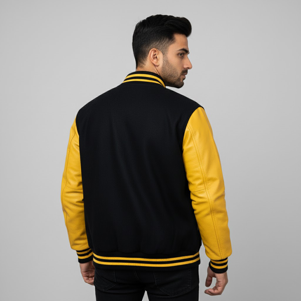 Men's Wool-Blend Letterman Jacket - Image 2
