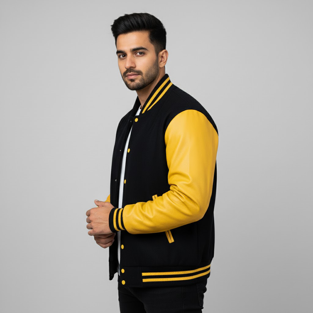 Men's Wool-Blend Letterman Jacket - Image 3